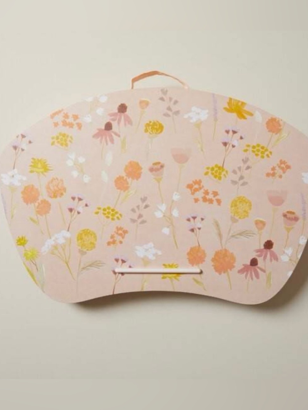 Indigo Floral Pastel Laptop Desk Tray in Peach